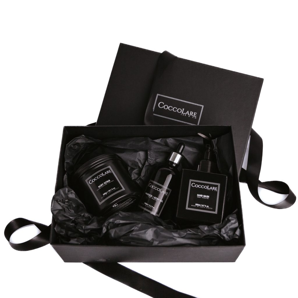 Soothe & Revive Collection - Coccolare Lux and Co The Soothe & Revive Collection - Coccolare Lux and Co Includes: Includes: A Body Scrub 300g, a Massage & Body Oil, 100ml and a Hand Wash, 200ml (Black)